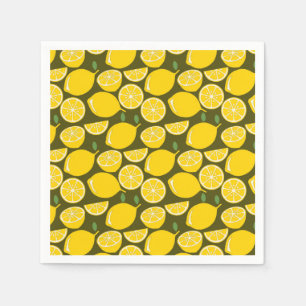 Lemon Gult Modern Roligt Cute Pappersservett