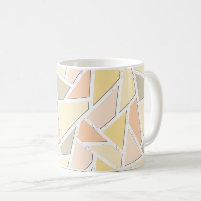 Lemon gult mosaic mönster kaffemugg (Framsida höger)