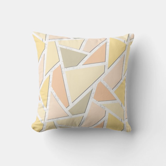 Lemon gult mosaic mönster kudde (Framsida)