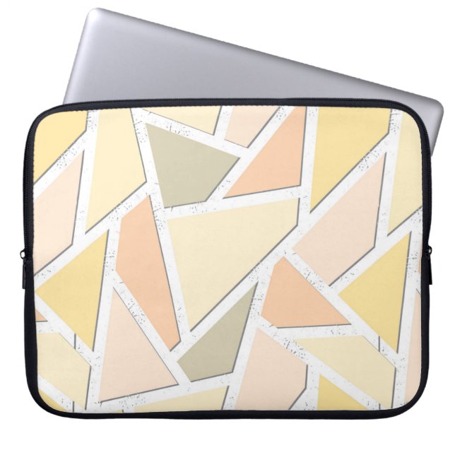 Lemon gult mosaic mönster laptop fodral (Framsidan)