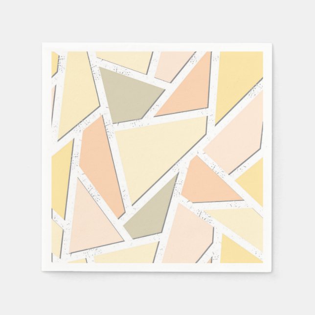 Lemon gult mosaic mönster pappersservett (Framsidan)
