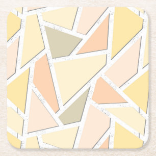 Lemon gult mosaic mönster underlägg papper kvadrat