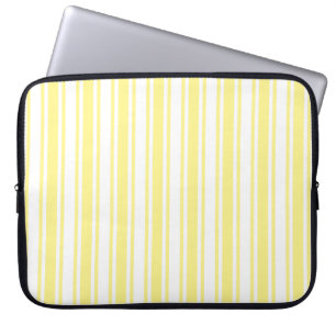 Lemon gult och vitt kandy rand laptop fodral
