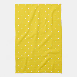 Lemon Gult Polka Dot Kitchen Towels Kökshandduk
