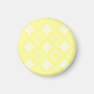 Lemon gult Shippo mönster Magnet