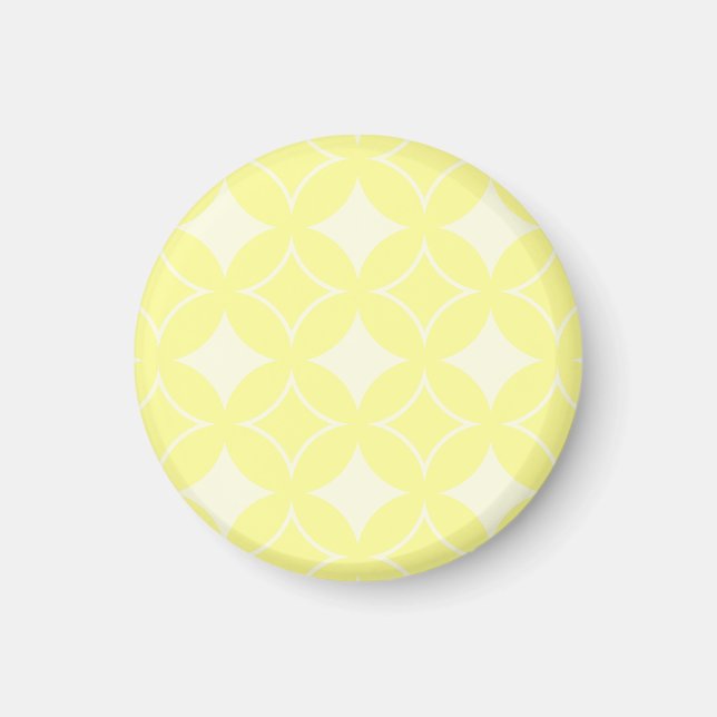Lemon gult Shippo mönster Magnet (Framsidan)