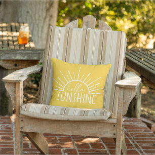Lemon Gult Simple Modern Hej Sunshine Kudde