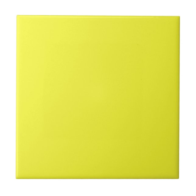 Lemon Gult Solid Färg Tile Kakelplatta (Framsidan)