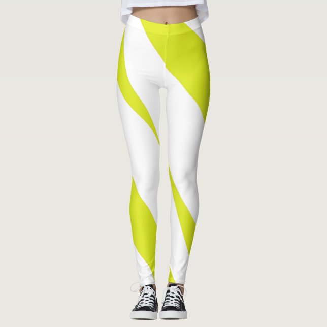 Lemon Gult Vibrant Leggings (Framsida)