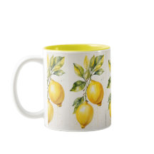 Lemon Gult Watercolor Mugg