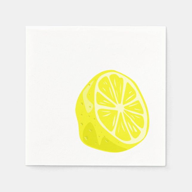 Lemon Halcocktail Napkins Pappersservett (Framsidan)