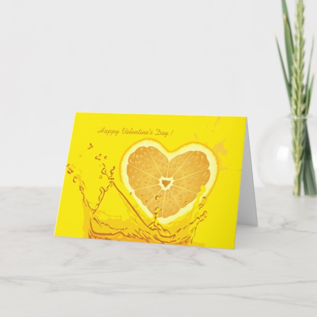 Lemon Heart Velentine-Dag-hälsningskort Helgkort (Framsida)
