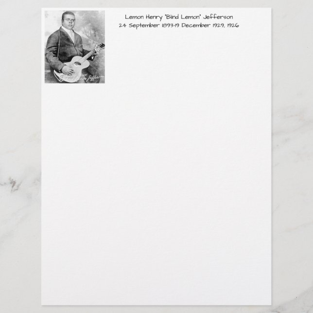 Lemon Henry Blind lemon jefferson 1926 (Framsida)