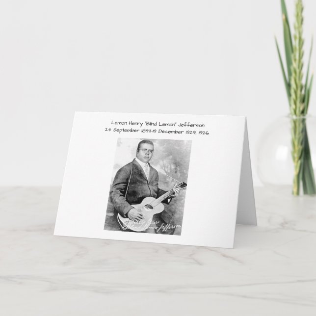 Lemon Henry Blind lemon jefferson 1926 Kort (Framsida)