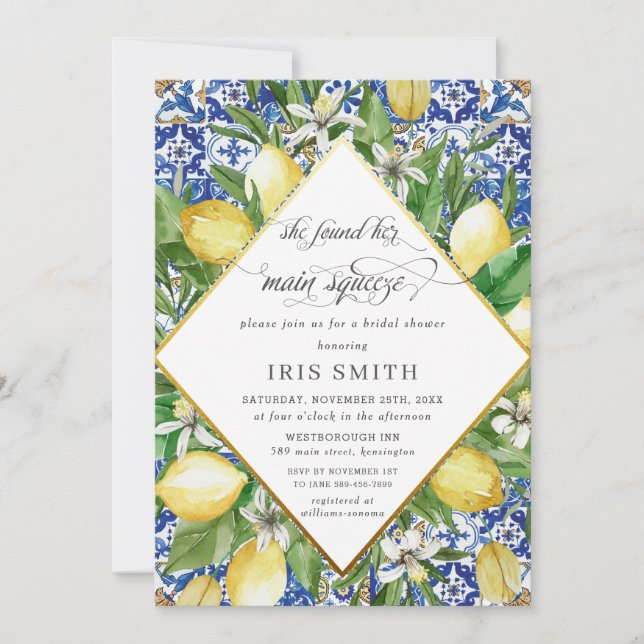 Lemon, hon hittade sin viktigaste Möhippa. Inbjudningar (Framsida)