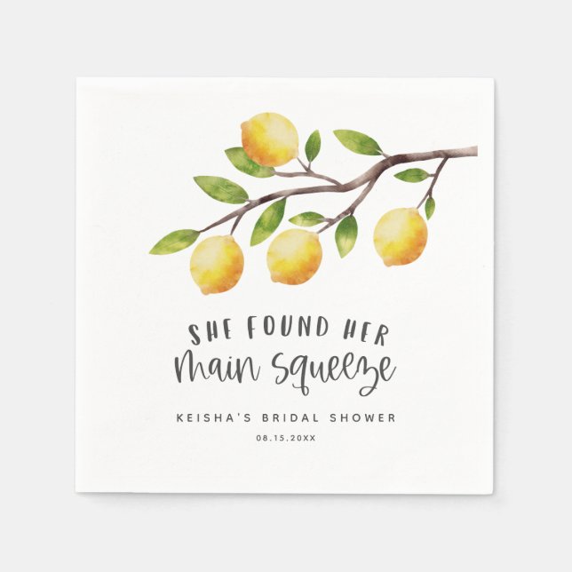 Lemon, hon hittade sin viktigaste Möhippa. Pappersservett (Framsidan)