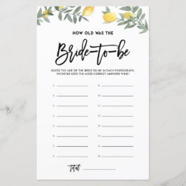 Lemon Hur gammalt var Bride Möhippa Game?