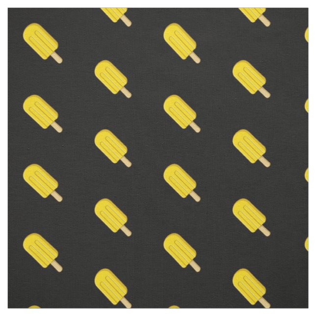 Lemon Ice Cream Stick Mönster Tyg (Provkarta)
