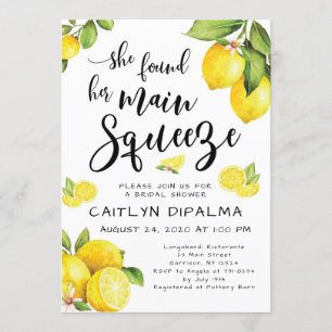 Lemon Inbjudningskort för möhippan