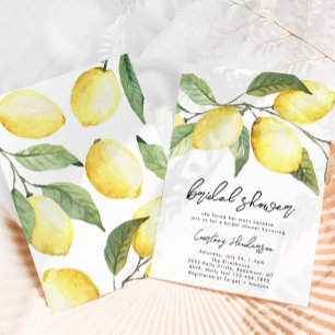 Lemon Inbjudningskort för möhippan Citrus