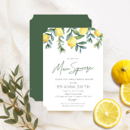 Lemon Inbjudningskort för möhippan huvudklämning