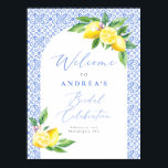 Lemon Italiana BlueTile Positano Möhippa Firande Poster<br><div class="desc">Lemon Italiana Blue Tile Positano Möhippa Firande Skam Board</div>