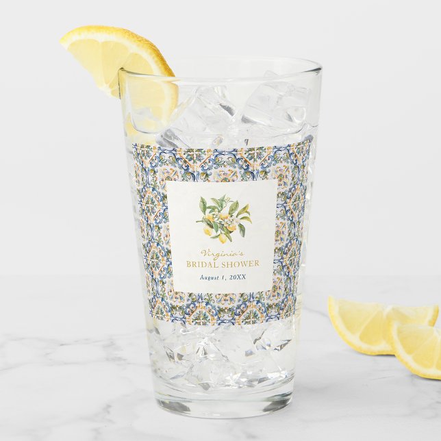 Lemon Italienska glasögon Glaskopp (Elegant Italian Lemon Bridal Shower by Painted Paperie)