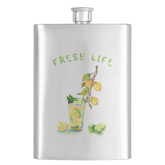 Lemon Juice Coola Drink Flask Fresh Life Life Fickplunta (Framsidan)