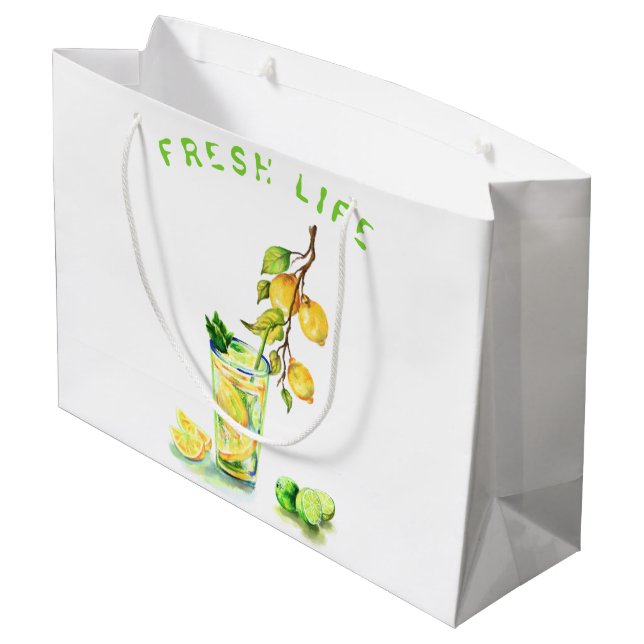 Lemon Juice Coola Drink Lemonade Gift Bag (Baksidan Vinklad)
