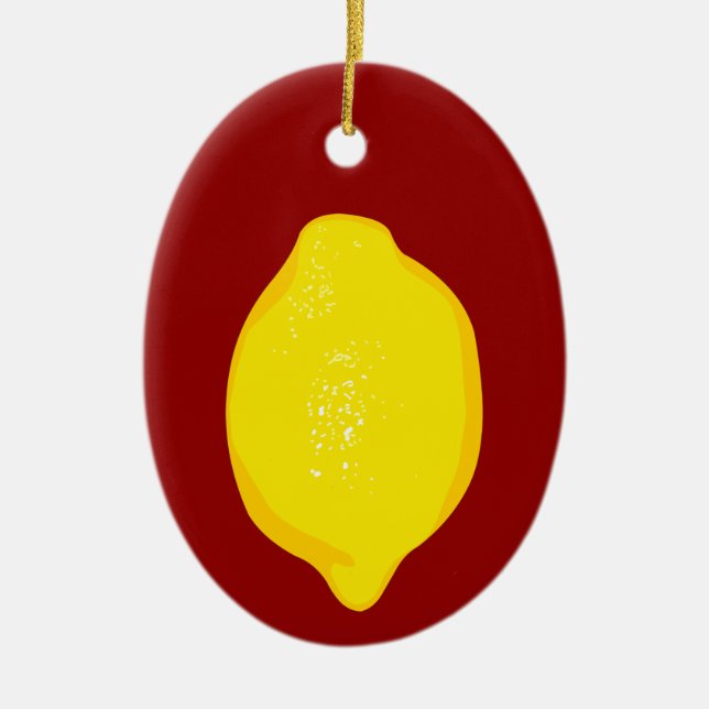 Lemon Julgransprydnad Keramik (Framsidan)