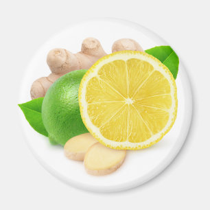Lemon, kalk och ginger magnet