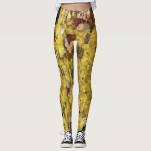 Lemon Kiss Vegetable Decoupage Spoof Art Leggings