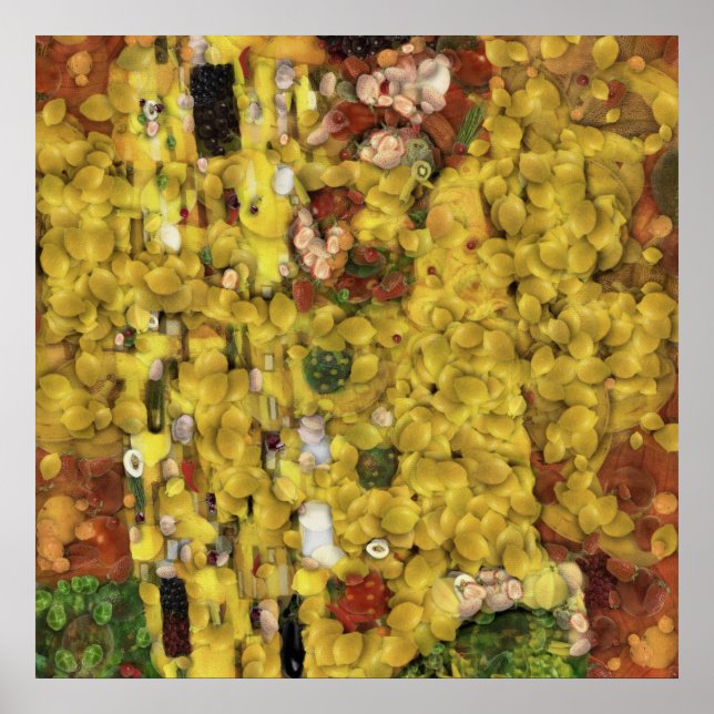 Lemon Kiss Vegetable Decoupage Spoof Art Poster (Framsidan)