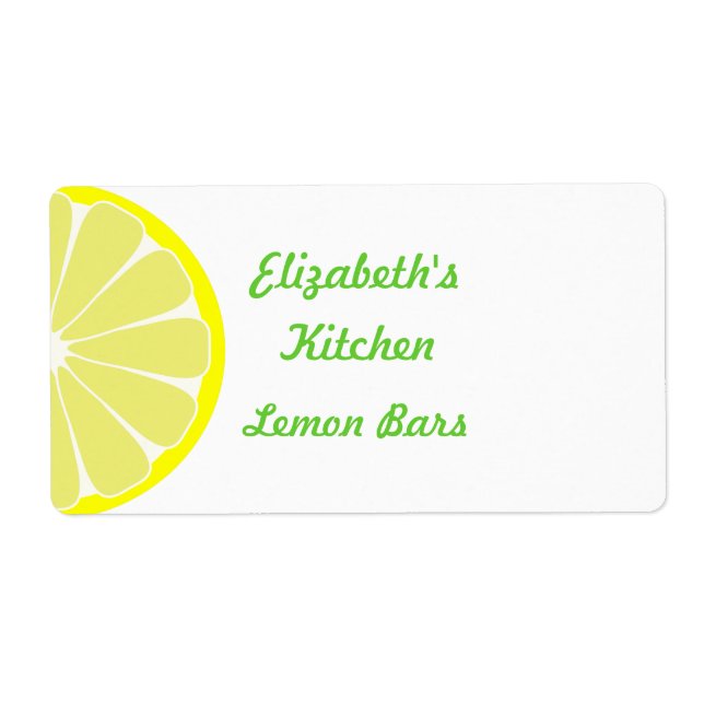 Lemon Kitchen-etiketter Fraktsedel (Framsidan)