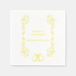 Lemon Klockor Scrollwork Wedding Reception Pappersservett