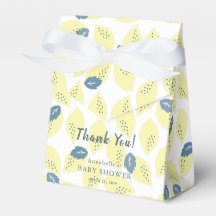 Lemon & Leaf Mönster Baby Shower Presentlåda
