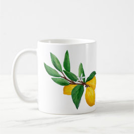 Lemon Leaf Watercolor Design | Frisk Citrus Kaffemugg