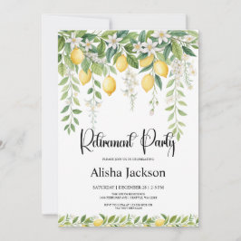Lemon Leaves Retirement Party Invitation  Inbjudningar