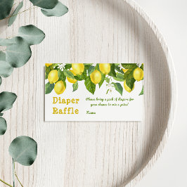 Lemon Lemon Baby Shower Raffle Visitkort