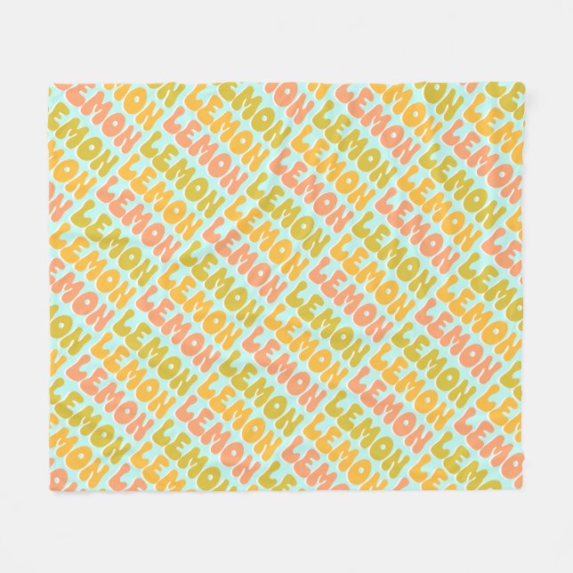 Lemon Lemon Lemon Retro Fleece Blanket (Framsidan (Horisontell))