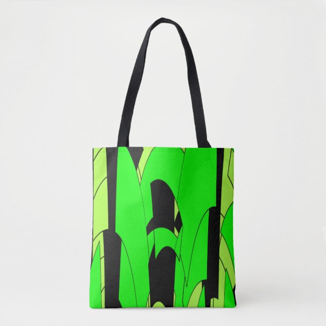 Lemon Lime Abstrakt Art Tygkasse (Framsida)