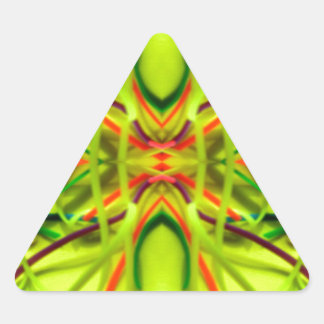 Lemon Lime Bending Linjer efter BethofArt Triangelformat Klistermärke