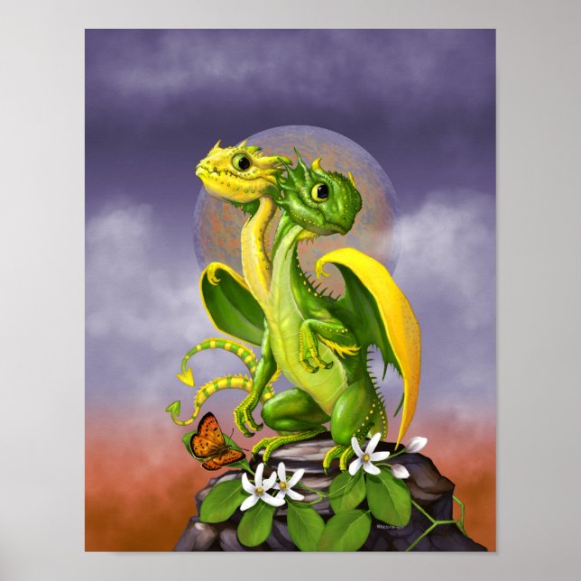Lemon Lime Dragon 11x14 (4x6 och uppåt) Poster (Framsidan)
