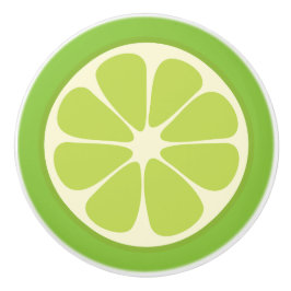Lemon Lime Green Juicy Summer Citrus Fruit Slice Knopp