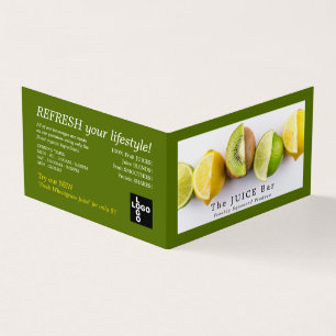Lemon, Lime & Kiwi, Juice Pub, detaljerat Visitkort