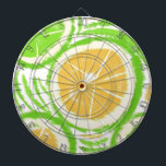 Lemon Lime Lemonade Swirl Tie Dye Darttavla<br><div class="desc">Tie Dye Lemon Mönster</div>