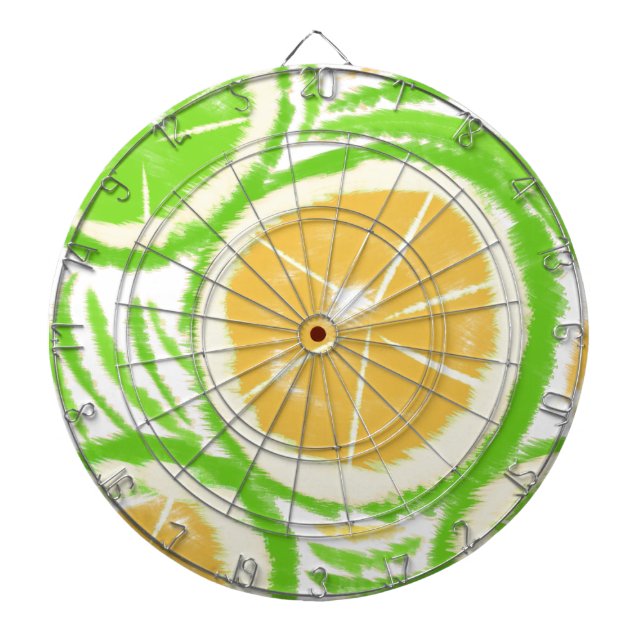 Lemon Lime Lemonade Swirl Tie Dye Darttavla (Framsidan)