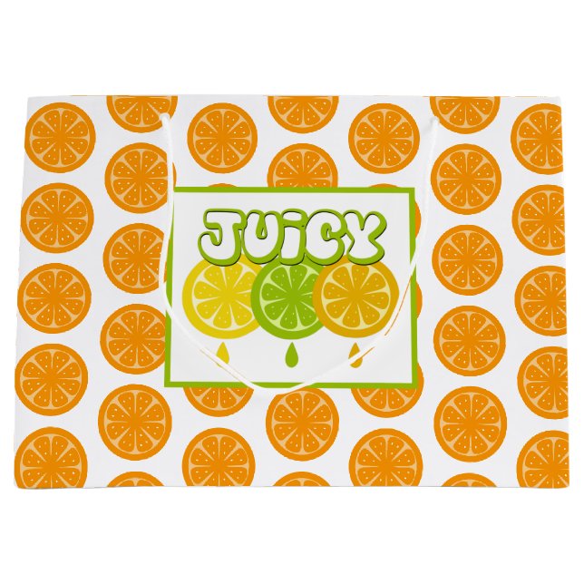 Lemon Lime Orange Fruit Gift Bag (Framsidan)