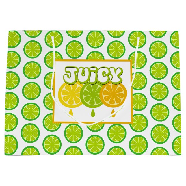 Lemon Lime Orange Fruit Gift Bag (Framsidan)