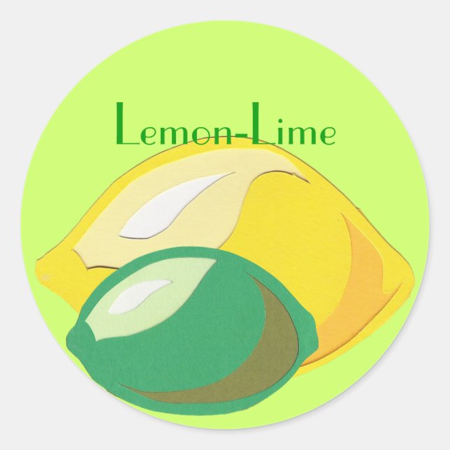 Lemon-Lime Sticker Runt Klistermärke (Framsida)